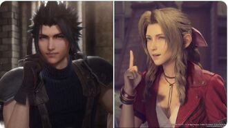 zack fair and aerith kiss