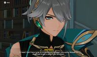 Kavetham interactions in the Sumeru Archon questline.