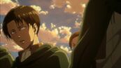 Levi staring at Erwin, speechless