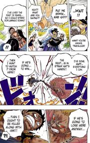Law wanting to tát witness Luffy and Doflamingo's fight