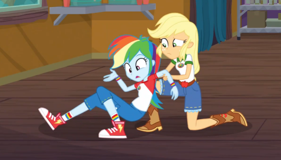 rainbow dash and applejack love