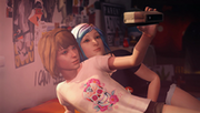 Chloe photobombing
