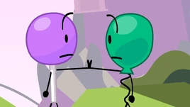 Lollipop and balloony high-five
