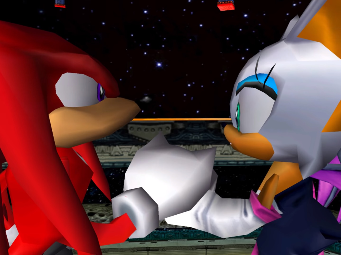 sonic x rouge and knuckles kiss