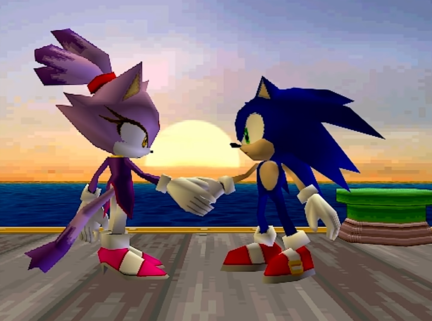 sonic and blaze kissing