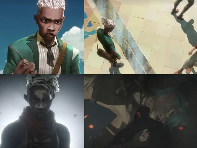 Ekko has a flashback of his duel with Jinx when crossing the bridge where they fought