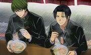 Midorima and Takao are eating ramen