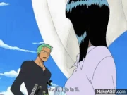 Zoro welcomes Robin