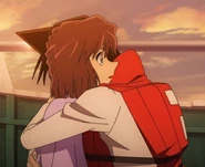 Ran hugs Haibara