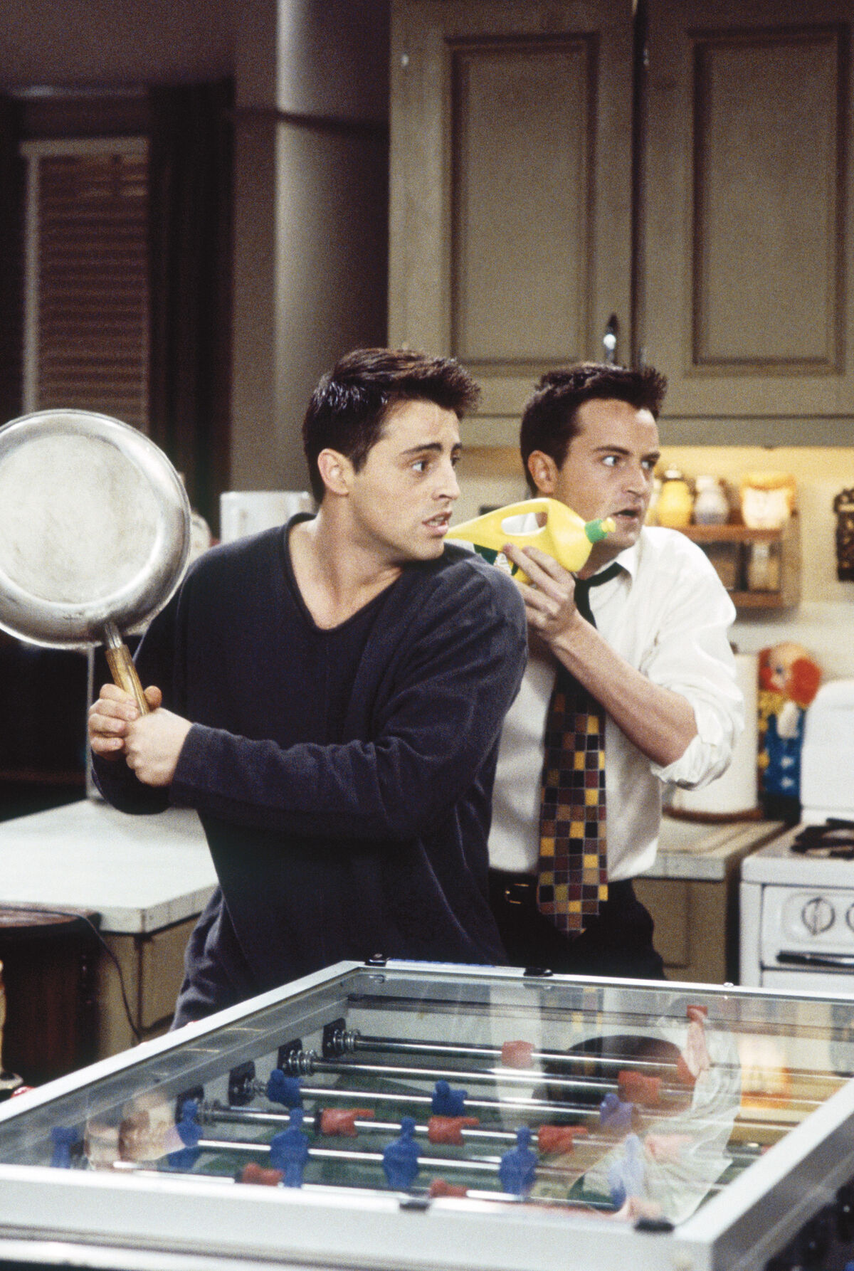 Joey Tribbiani Hugs Chandler Bing From Behind (Friends)