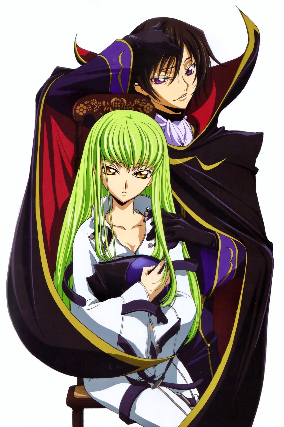 Official Art] Lelouch & C.C  Code geass, Code geass c.c, Anime