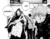 Kenjaku greeting Gojo