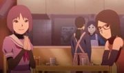 Sarada and Sumire on a date before Boruto invited them
