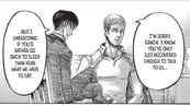 Levi taking care of Erwin