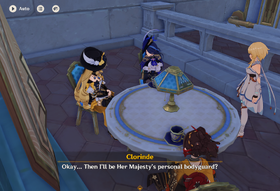 Summer Event 4.8 (Clorivia) - Clorinde as Navia’s bodyguard
