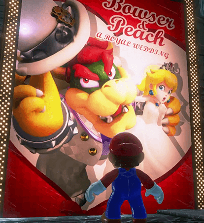 princess peach and bowser in love