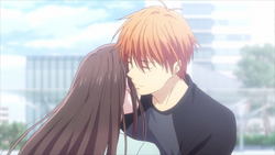 Fruits Basket Kyo and Tohru Sticker kiss and hug Season 3 Holo -   Portugal