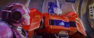 Optimus Prime and Elita-1 in Transformers One