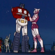 Optimus Prime and Elita-1 in G1 cartoon