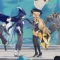 Navia reaching for Clorinde's chin
