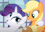 Rarity telling Applejack how lucky she is