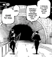 Maki and Noritoshi complimenting each other's haircut
