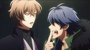 Gentaro shoves dice in Dice’s mouth