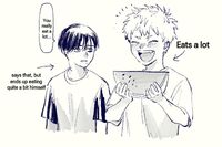 Hikaru and Yoshiki sketch about eating