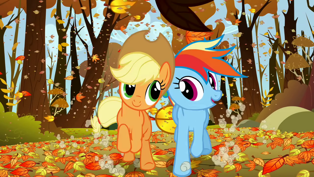 rainbow dash and applejack kiss