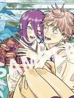 DenReze Card.jpg (745 KB) Mini shikishi card illustrated by Tatsuki Fujimoto that was given out with the theatrical release