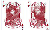 Neowing Cards (Levi and Erwin as the Queen and King of Hearts, respectively)