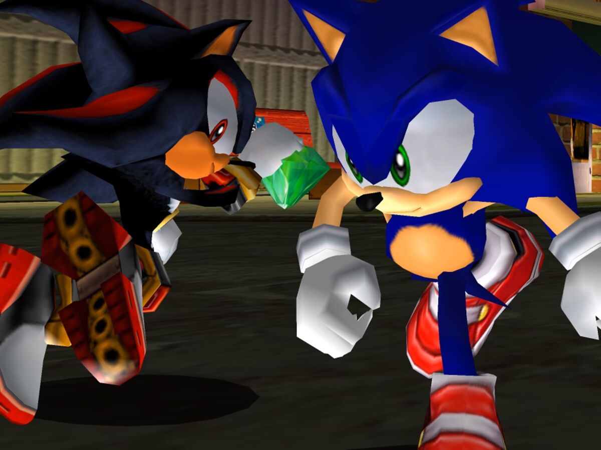 you're my friend, right? — Sonic and Shadow on either side of silver  kissing