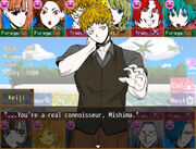 Keiji and Mishima talking together.