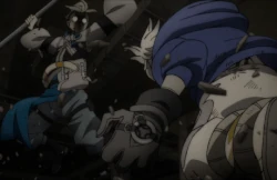 ZanRu anime 30.gif (2.77 MB) Zanka prepares to strike Rudo with his staff to activate Rudo’s powers against Jabber