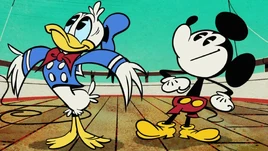 Donald Duck and Mickey Mouse