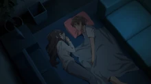 Mai lays next to Sakuta.