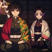 Giyuu and Shinobu at a Hashira meeting
