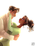 Naveen and Tiana by archibaldart