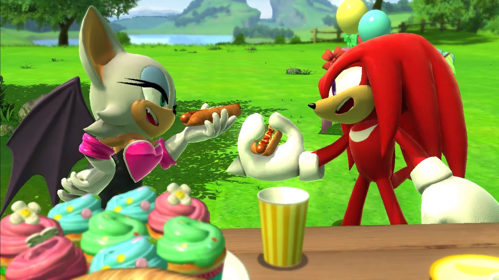 knuckles and rouge and sonic