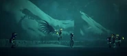 V and Uzi reuniting with Doll in episode 5