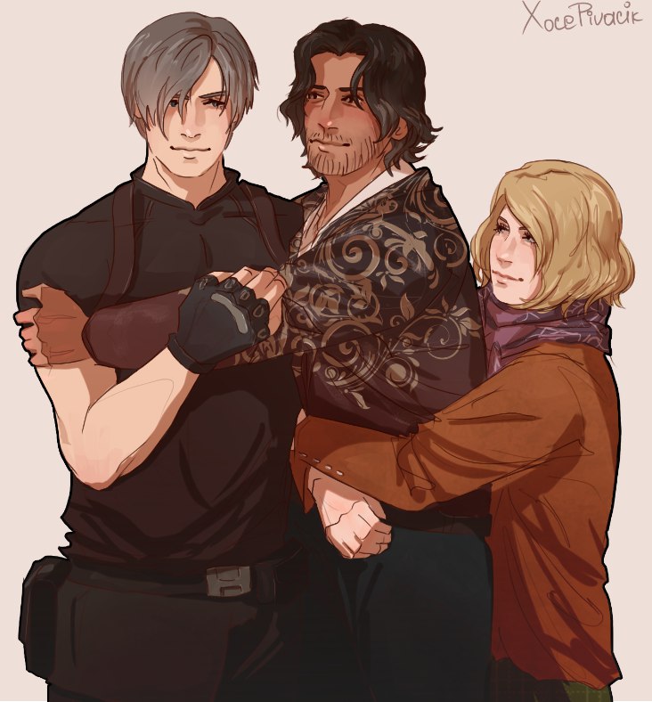 leon s. kennedy, ashley graham, and luis sera (resident evil and 2 more)