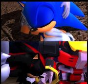 Shadow se muestra triste por la muerte de Sonic