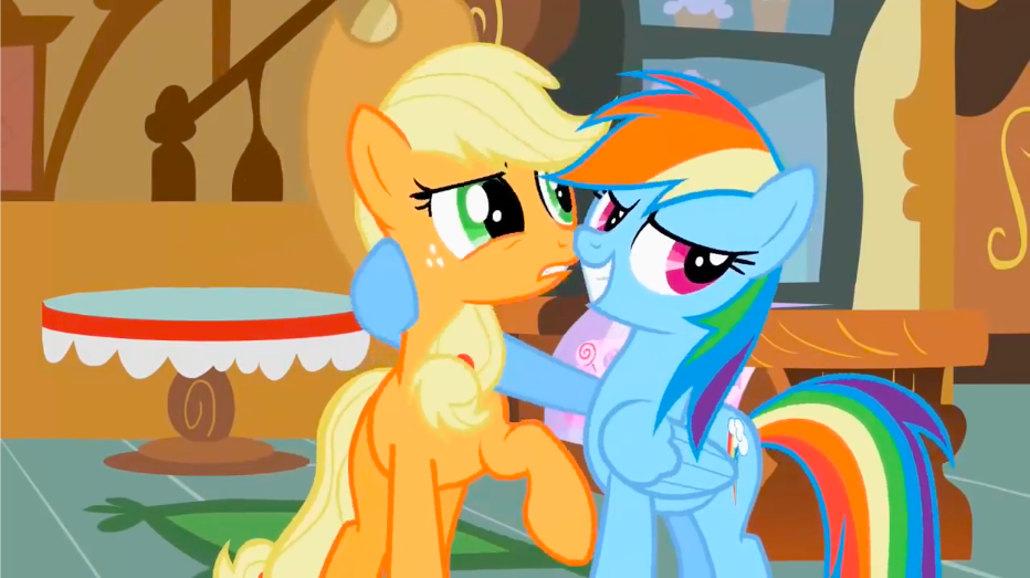 rainbow dash and applejack love