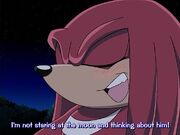 I'm not staring at the moon and thinking about him - Japanese Script Of Sonic X Episode 52 Season 2 Episode 23 Memories Of The Wind