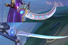 Khaleed Crescent Scimitar and Benedetta Moonblade have similar sword designs