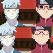 Mitsuki watching Sarada