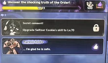 Premonition of Doom- End of Pilgrimage Comments — After the others and Madeleine escaped the temple, Espresso was relieved that Madeleine was okay.