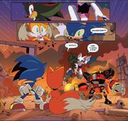 Sonic se sorprende de ver a Shadow y su equipo