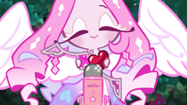 Eternal Sugar Cookie holding up hers and Hollyberry Cookies soul jams together in the ASMR video