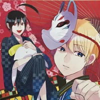 Haruaki & Sano on a shikishi